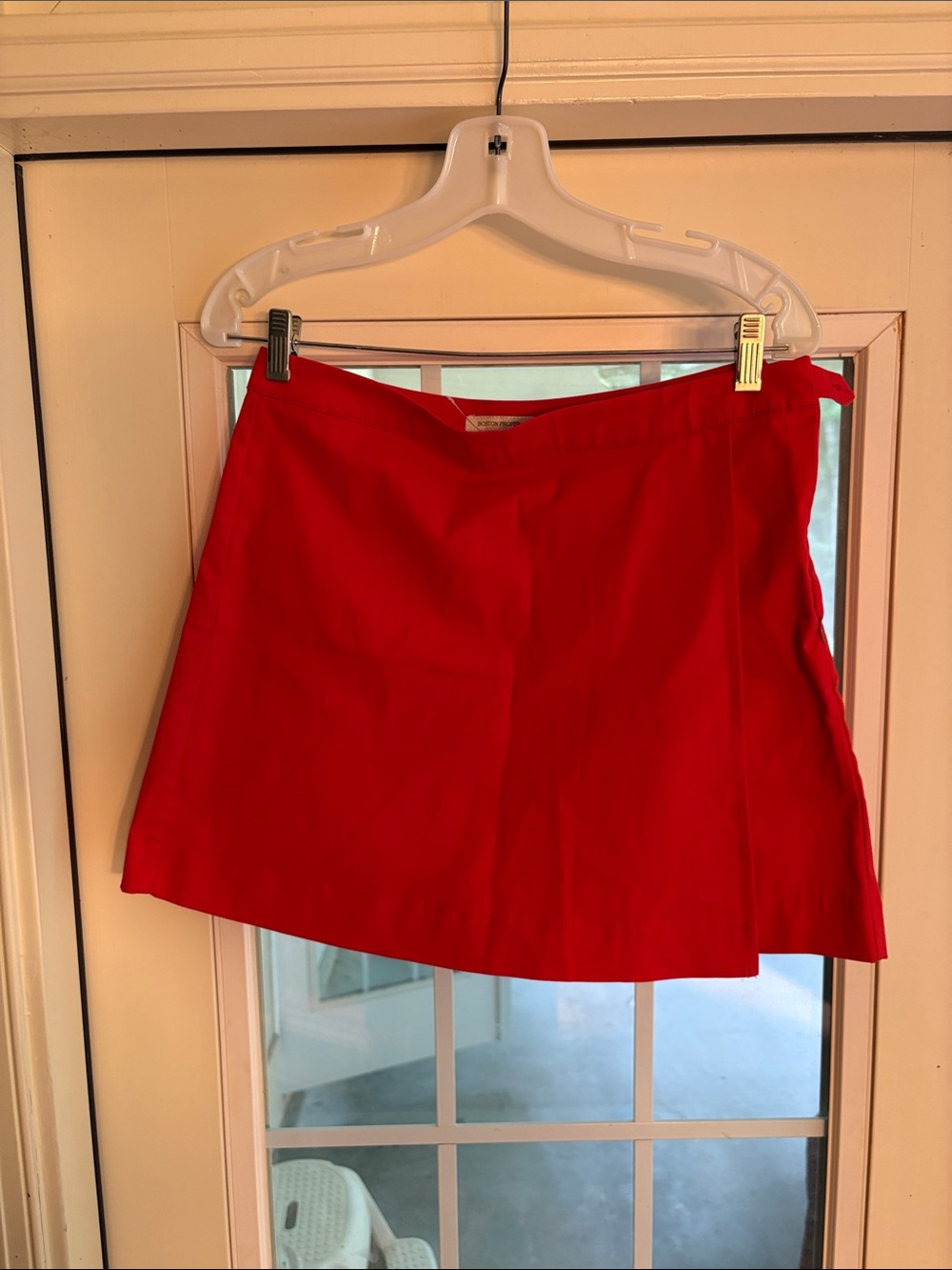 Boston Proper Vibrant Red Wrap Skort